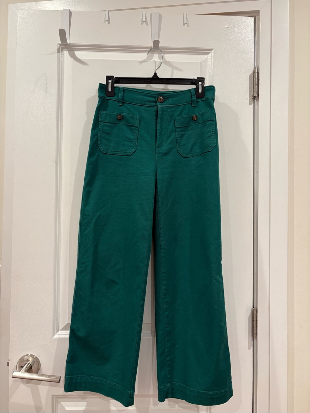 Loft Wide Leg Women's Jeans in Teal Green